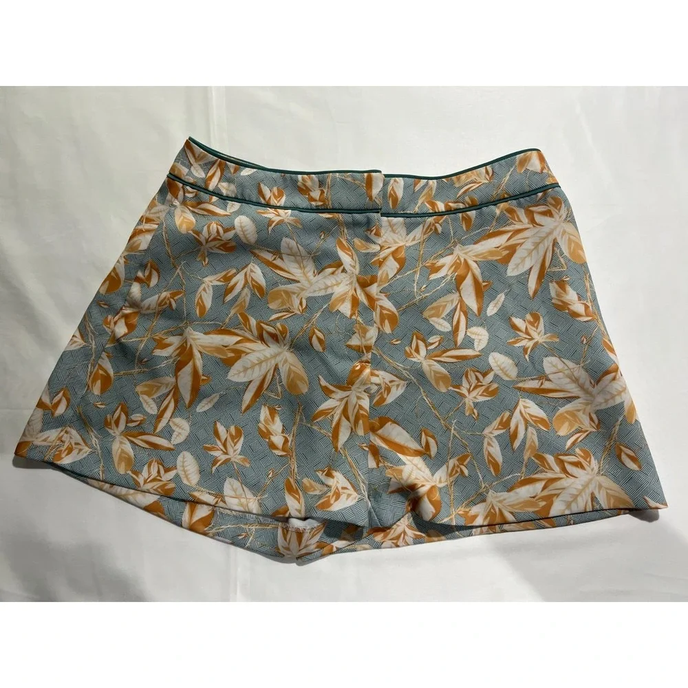 H&M Shorts Womens 12 Green Tropical Vacation Summer Casual Hawaiian - Picture 1 of 8